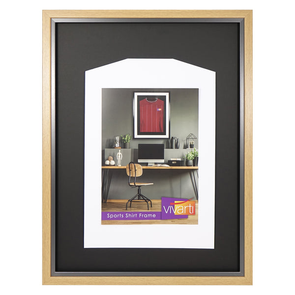 Vivarti DIY Sports Shirt Display Standard Oak Frame