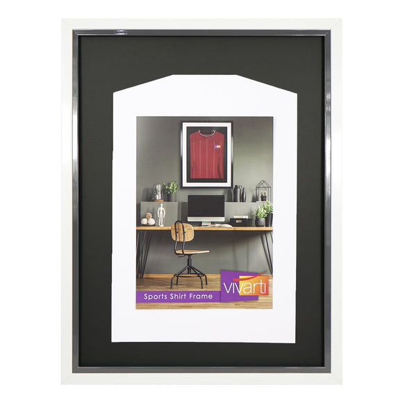Vivarti DIY Sports Shirt Display Standard Gloss White Frame