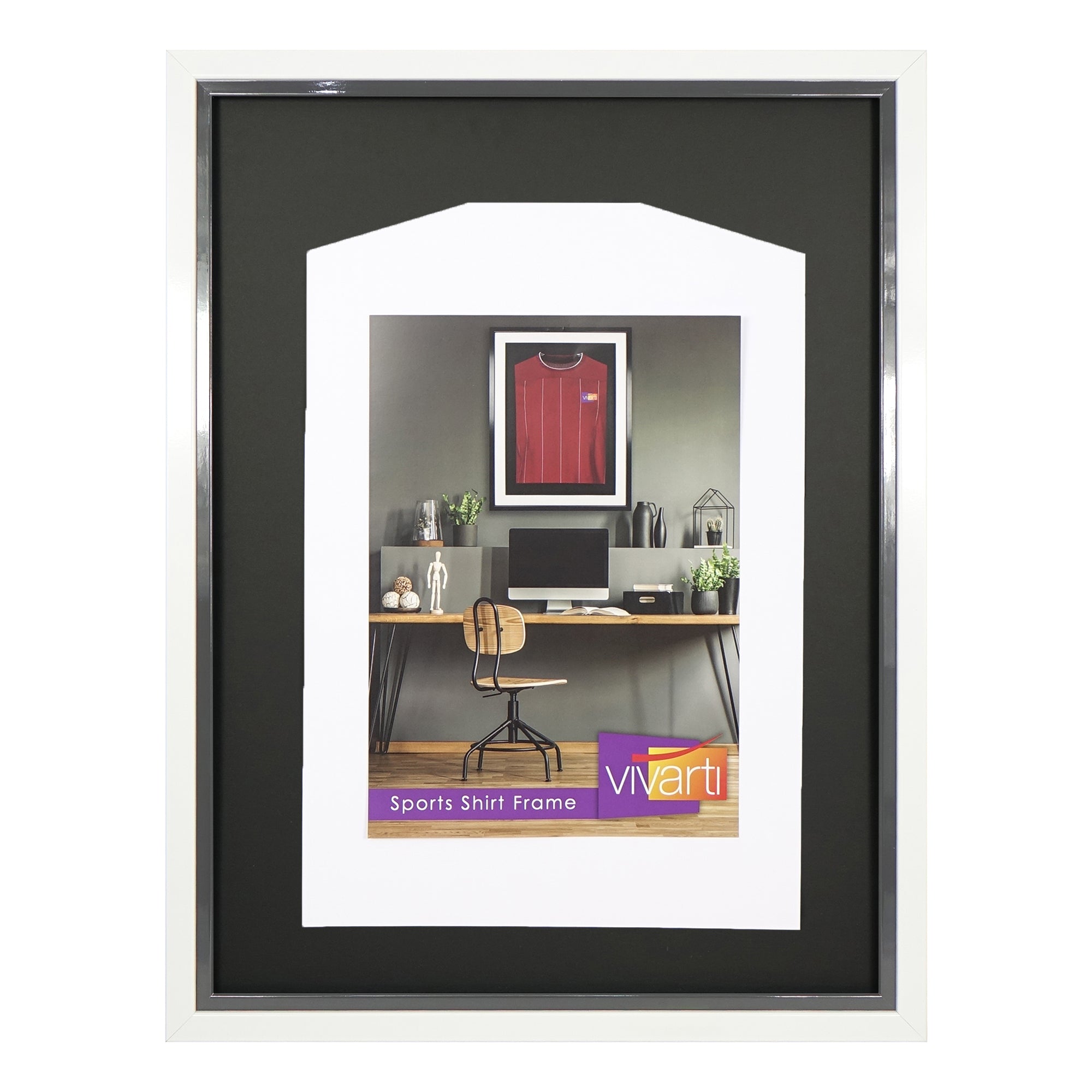 Vivarti DIY Sports Shirt Display Standard White Frame