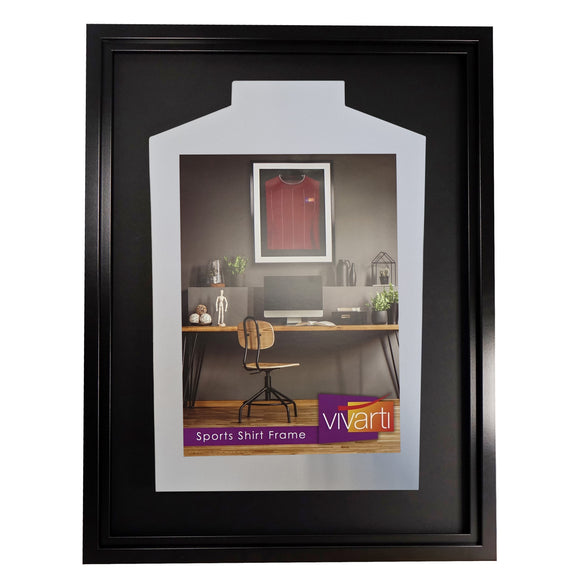 Vivarti DIY Tapered Standard Sports Shirt Display Gloss Black Frame