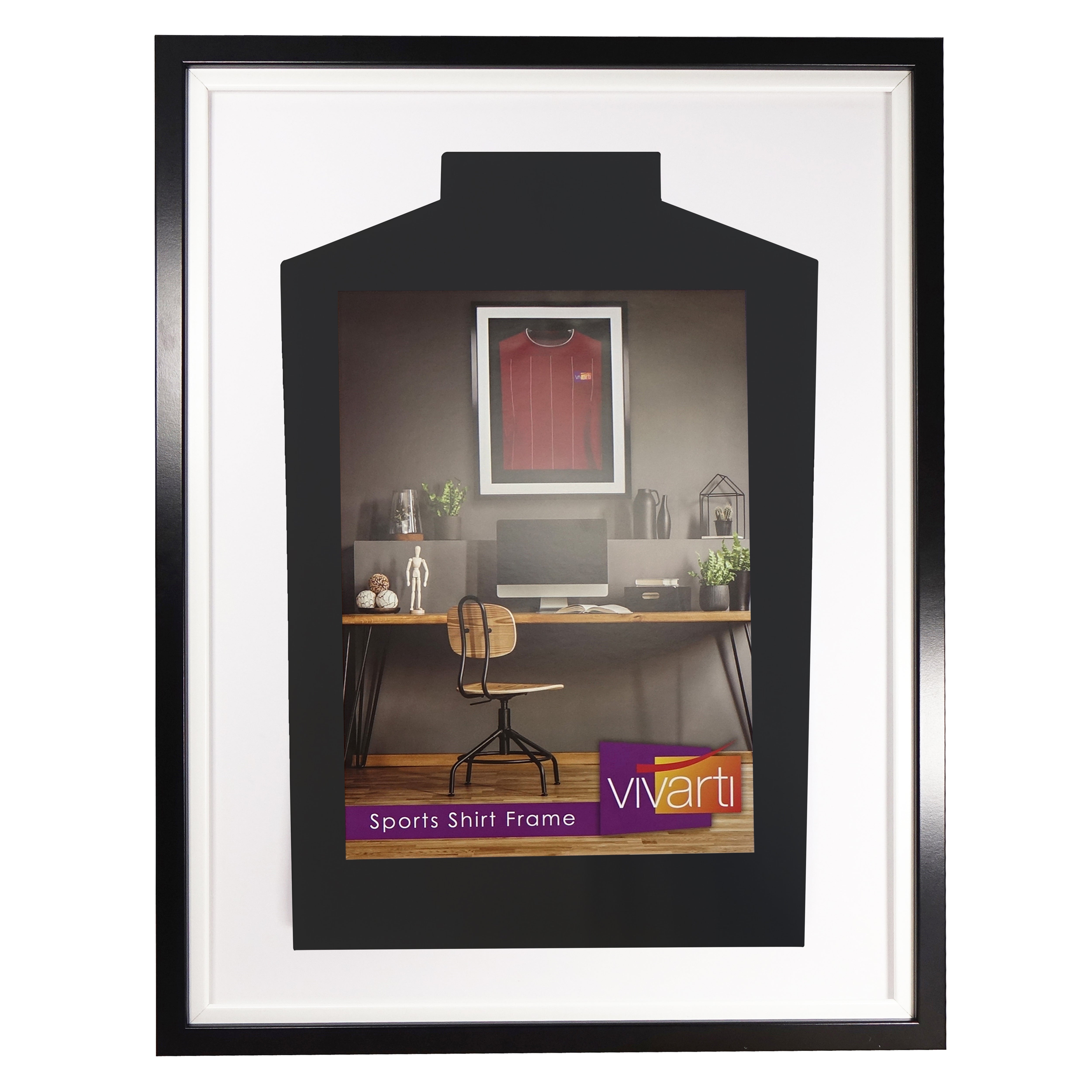 Vivarti DIY Tapered Standard Sports Shirt Display Black Frame