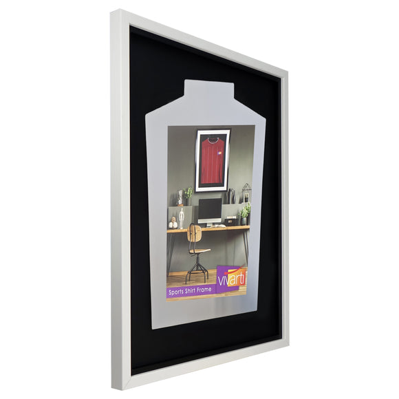 Vivarti DIY Tapered Standard Sports Shirt Display  Gloss White Frame
