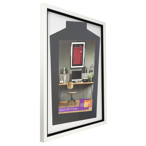 Vivarti DIY Tapered Standard Sports Shirt Display  Gloss White Frame