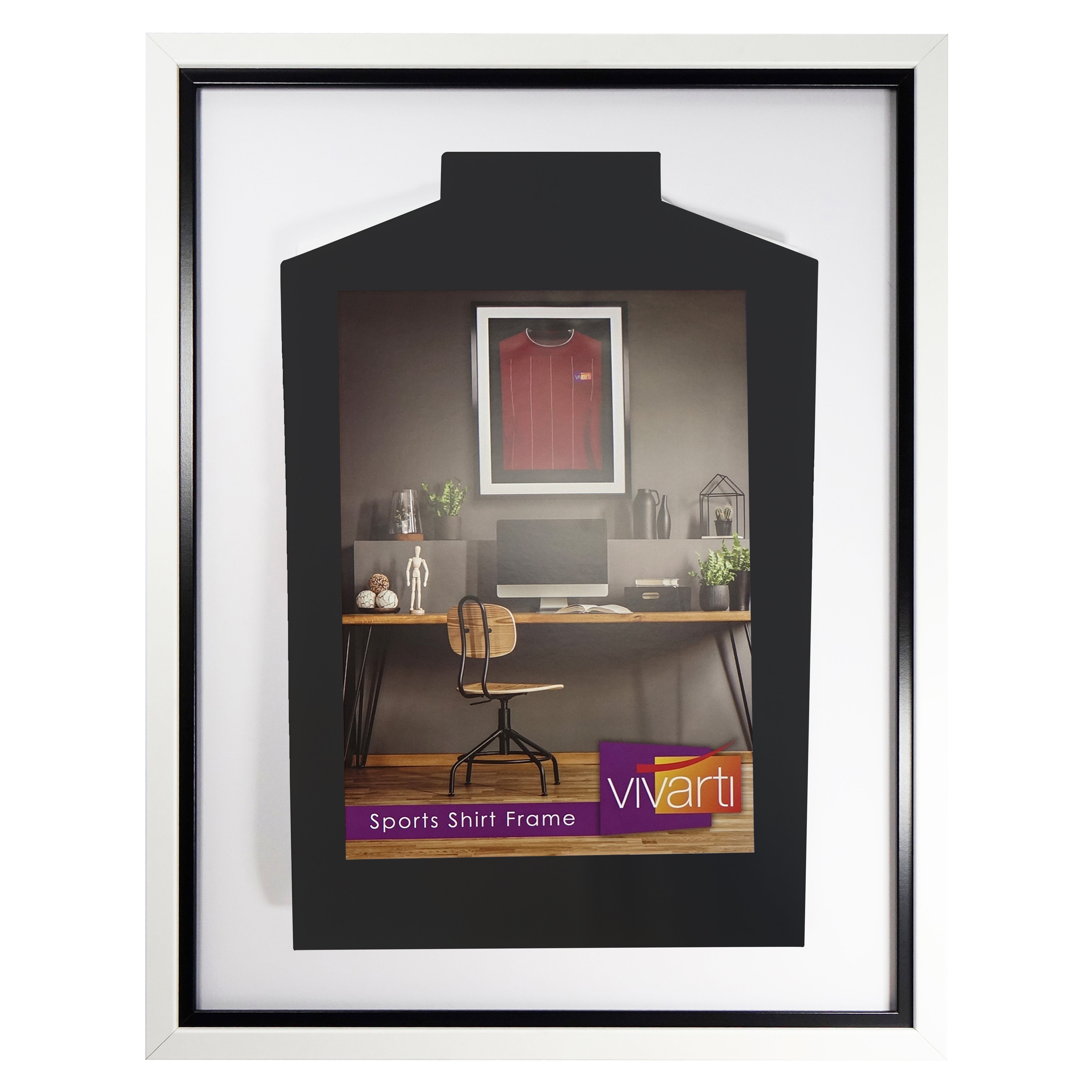Vivarti DIY Tapered Standard Sports Shirt Display  Gloss White Frame