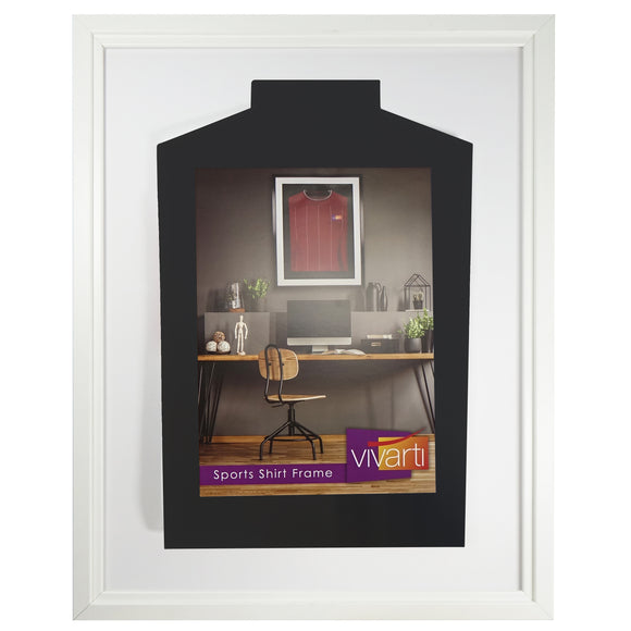 Vivarti DIY Tapered Standard Sports Shirt Display  Gloss White Frame
