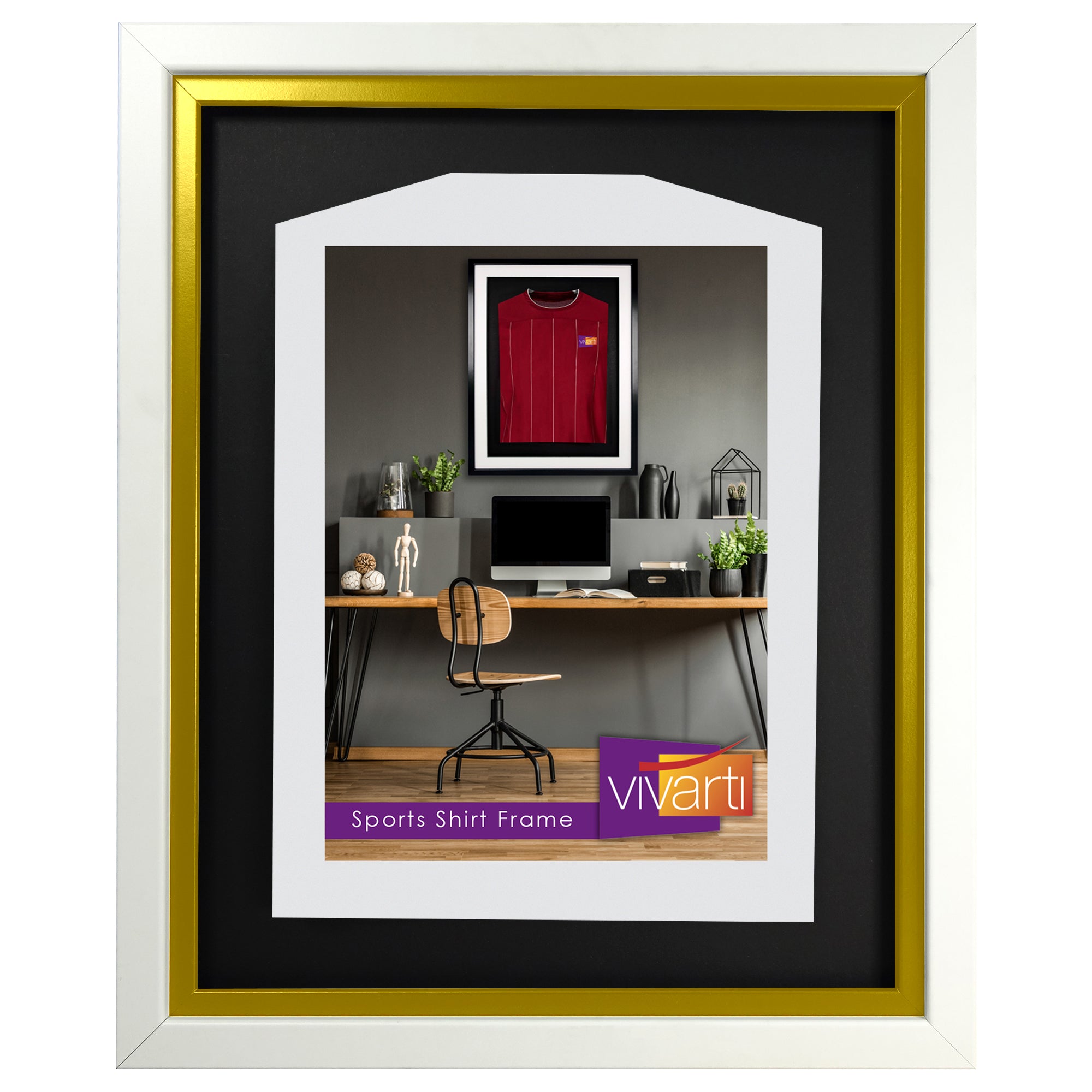 Vivarti DIY Sports Shirt Display Standard White Frame