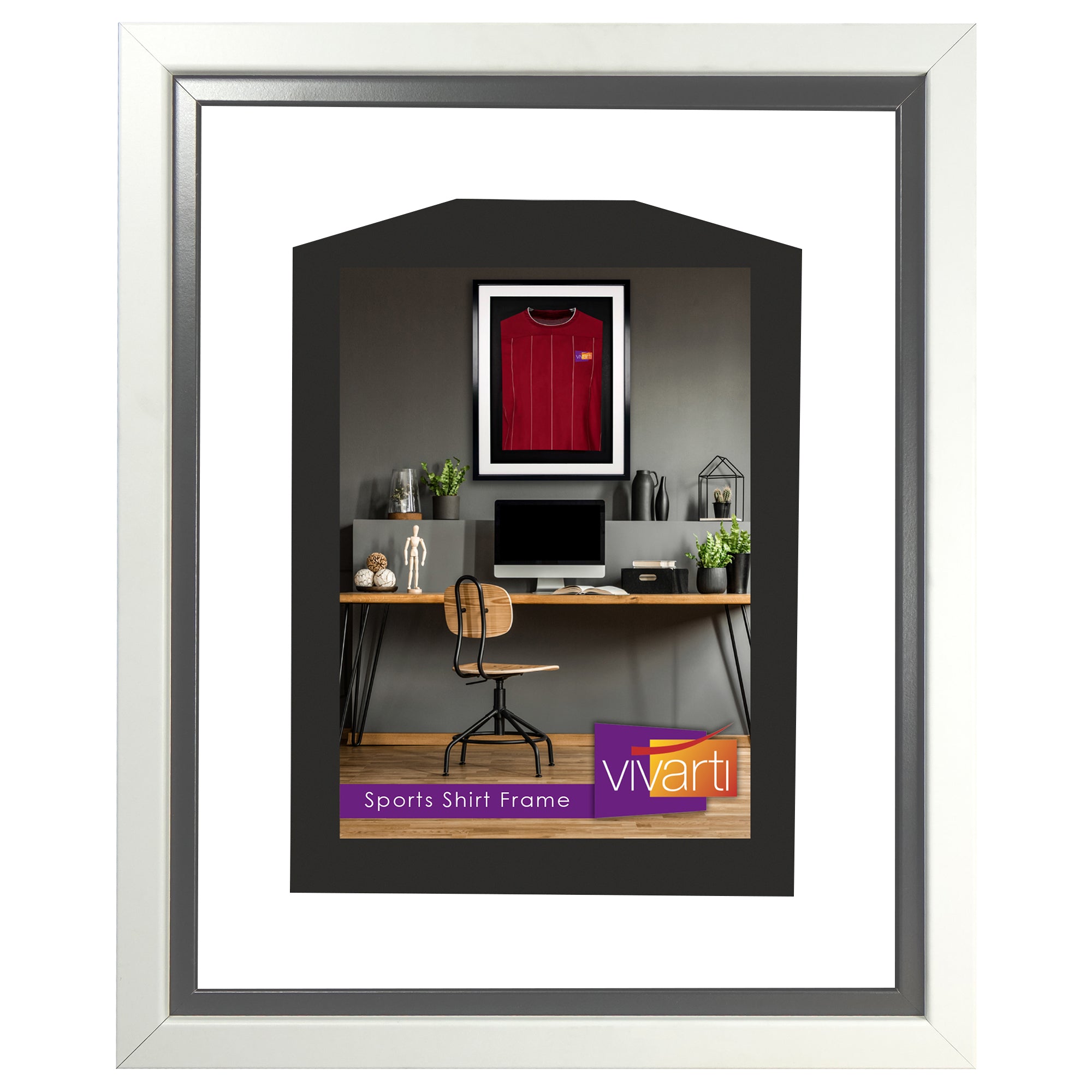 Vivarti DIY Sports Shirt Display Standard White Frame