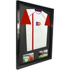 Vivarti DIY Tapered Sleeve 3D Mounted + Double Aperture Sports Shirt Display Gloss Black Frame