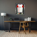 Vivarti DIY Tapered Sleeve 3D Mounted + Double Aperture Sports Shirt Display Gloss Black Frame-12