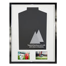 Vivarti DIY Tapered Sleeve 3D Mounted + Double Aperture Sports Shirt Display Gloss Black Frame-13