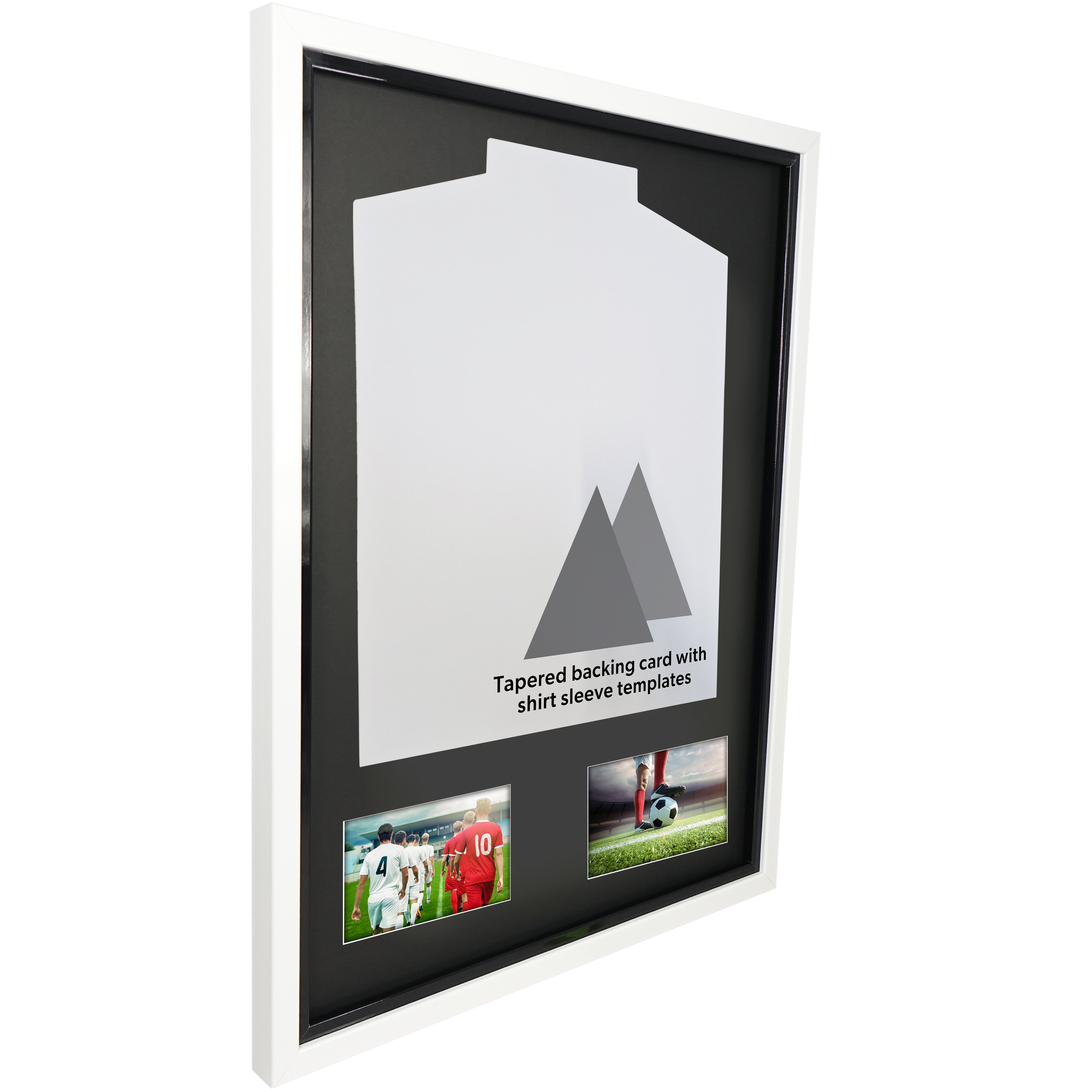 Vivarti DIY Tapered Sleeve 3D Mounted + Double Aperture Sports Shirt Display White Frame