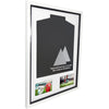 Vivarti DIY Tapered Sleeve 3D Mounted + Double Aperture Sports Shirt Display Gloss White Frame