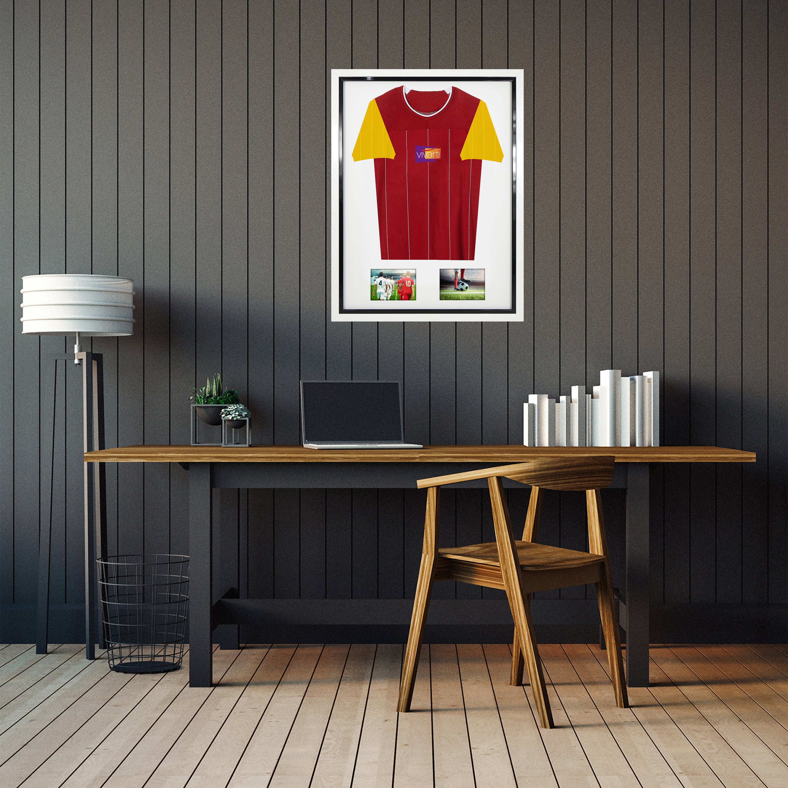 Vivarti DIY Tapered Sleeve 3D Mounted + Double Aperture Sports Shirt Display White Frame
