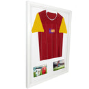 Vivarti DIY Tapered Sleeve 3D Mounted + Double Aperture Sports Shirt Display Gloss White Frame-5