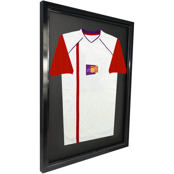 Vivarti DIY Tapered Sleeve Standard Sports Shirt Display Gloss Black Frame