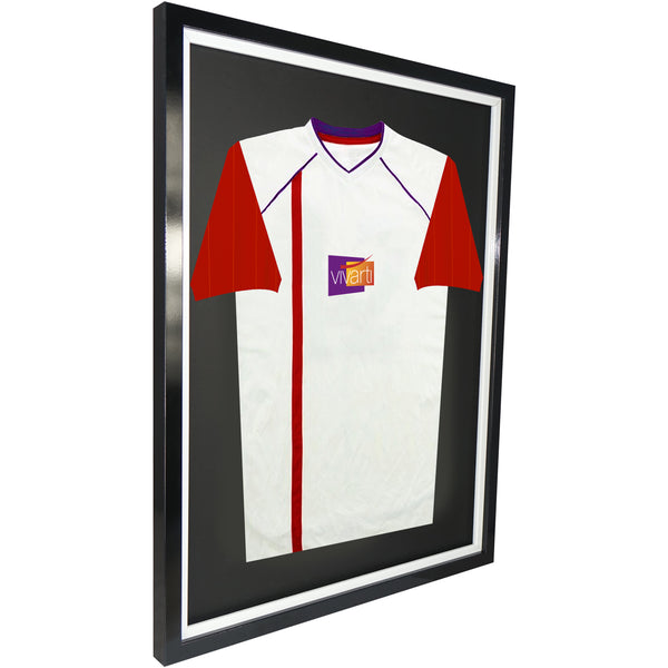 Vivarti DIY Tapered Sleeve Standard Sports Shirt Display Gloss Black Frame