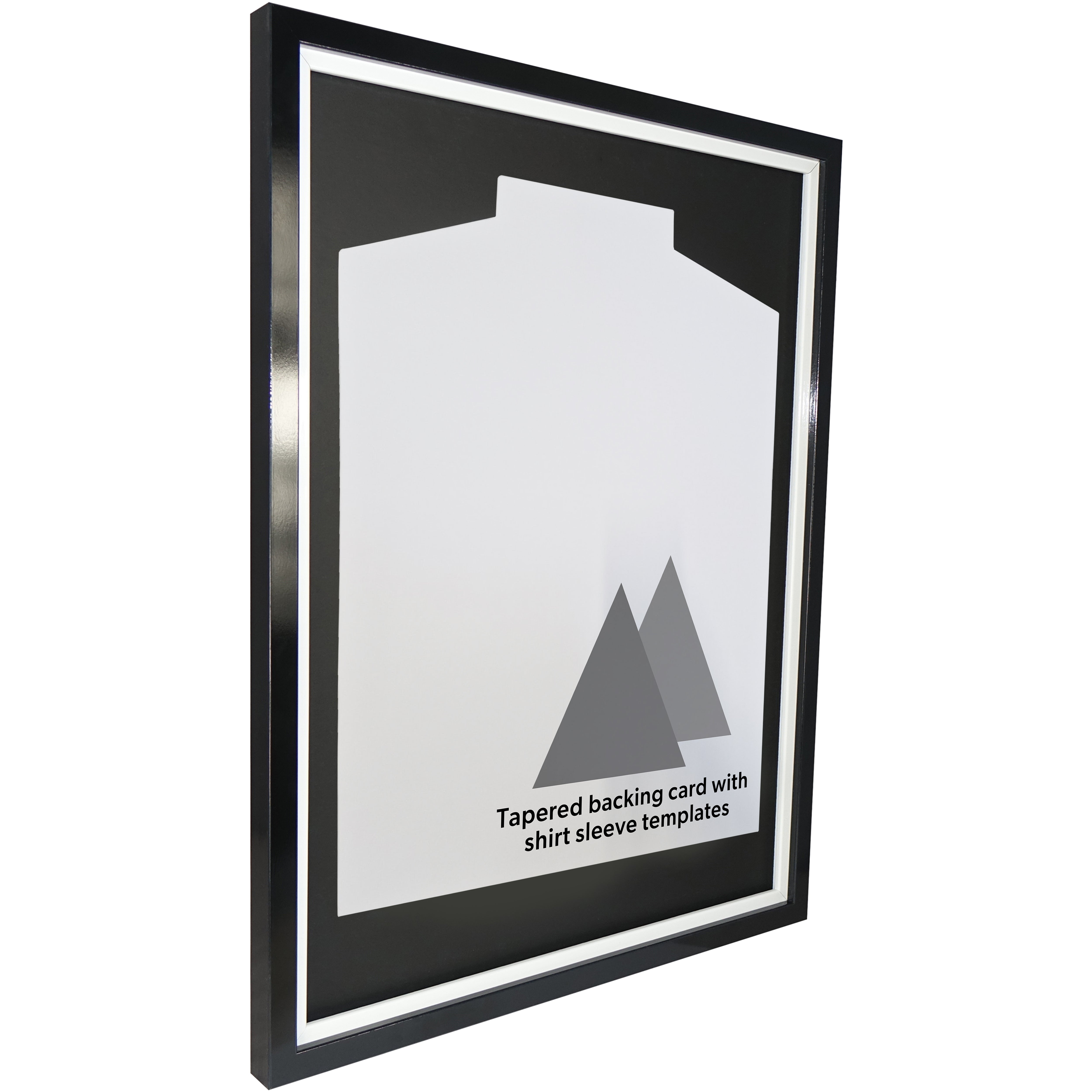 Vivarti DIY Tapered Sleeve Standard Sports Shirt Display Black Frame
