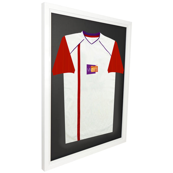 Vivarti DIY Tapered Sleeve Standard Sports Shirt Display Gloss White Frame