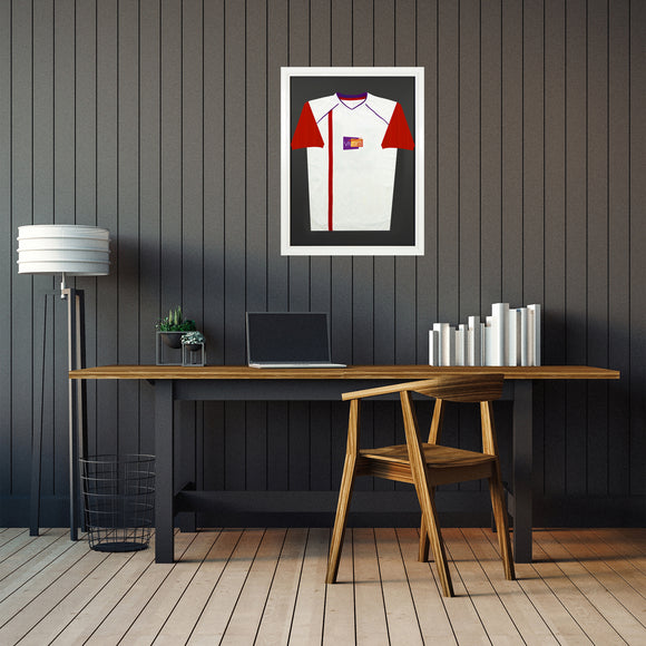 Vivarti DIY Tapered Sleeve Standard Sports Shirt Display Gloss White Frame