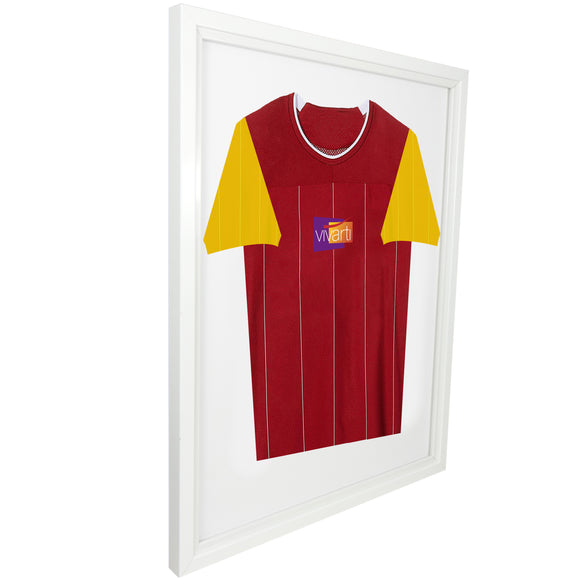Vivarti DIY Tapered Sleeve Standard Sports Shirt Display Gloss White Frame