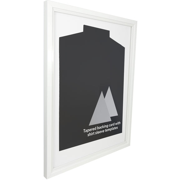 Vivarti DIY Tapered Sleeve Standard Sports Shirt Display Gloss White Frame