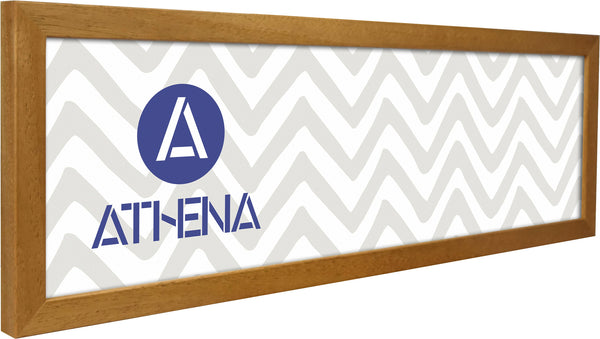 Athena Honey Oak Thin Block Premium Wood Picture Frame