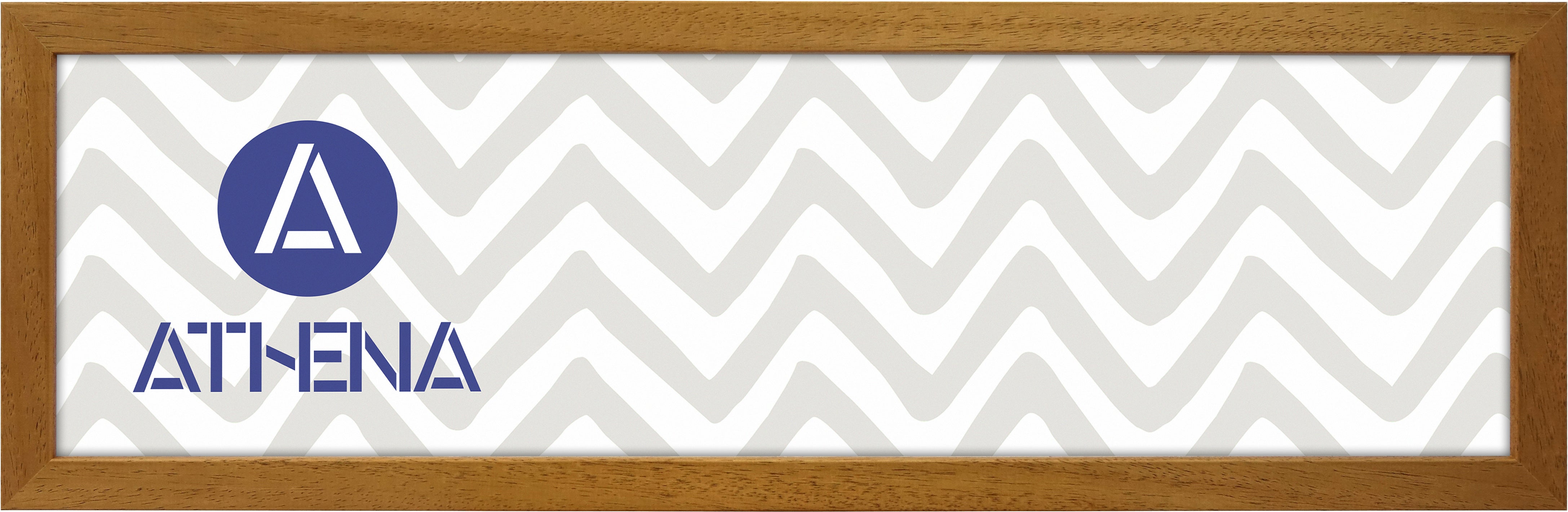 Athena Honey Oak Thin Block Premium Wood Picture Frame