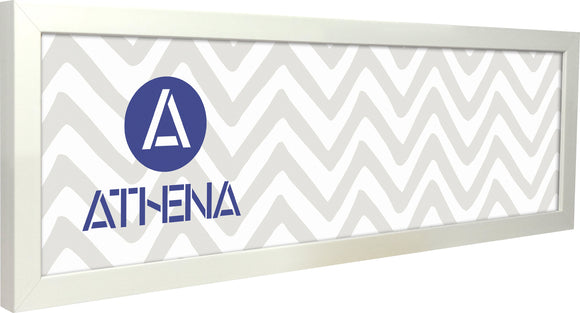 Athena Matt White Thin Block Premium Wood Picture Frame