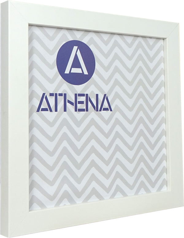 Athena Matt White Block Premium Wood Picture Frame