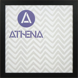 Athena Black Woodgrain Thin Block Premium Wood Picture Frame - 0