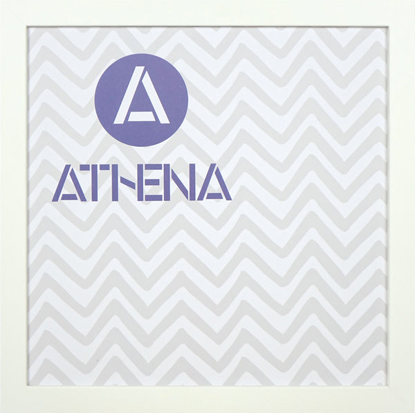 Athena Matt White Thin Block Premium Wood Picture Frame