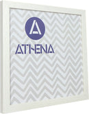 Athena White Woodgrain Block Thin Premium Wood Picture Frame-18