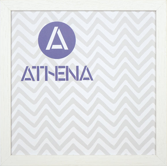 Athena White Woodgrain Block Thin Premium Wood Picture Frame