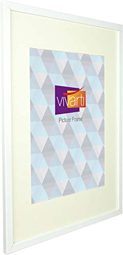 Vivarti Thin Mount Matt White Picture Frame