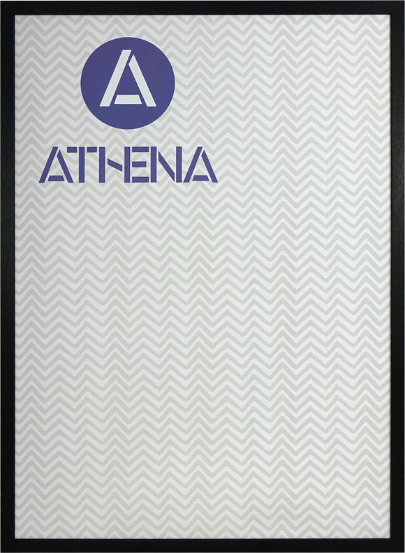 Athena Black Woodgrain Thin Block Premium Wood Picture Frame