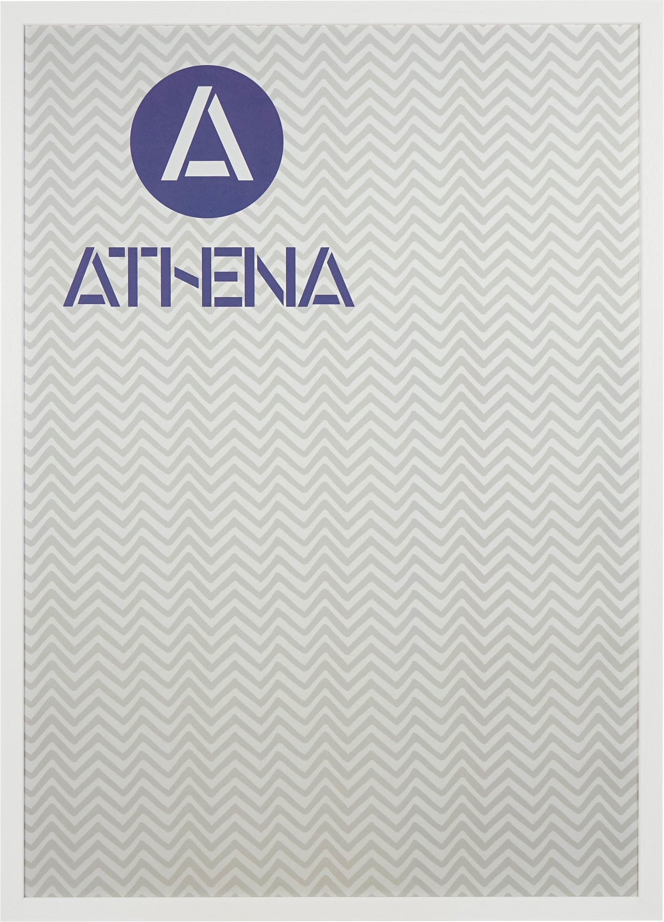 Athena Matt White Thin Block Premium Wood Picture Frame