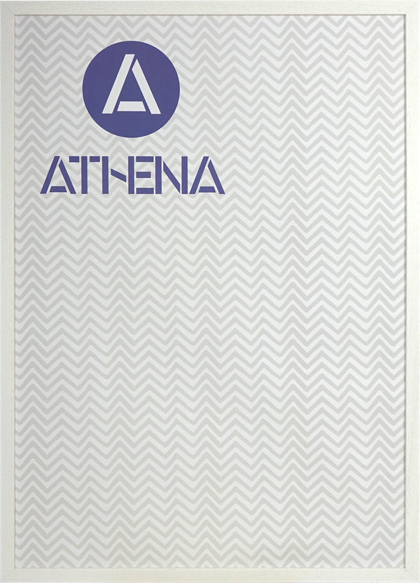 Athena White Woodgrain Block Thin Premium Wood Picture Frame