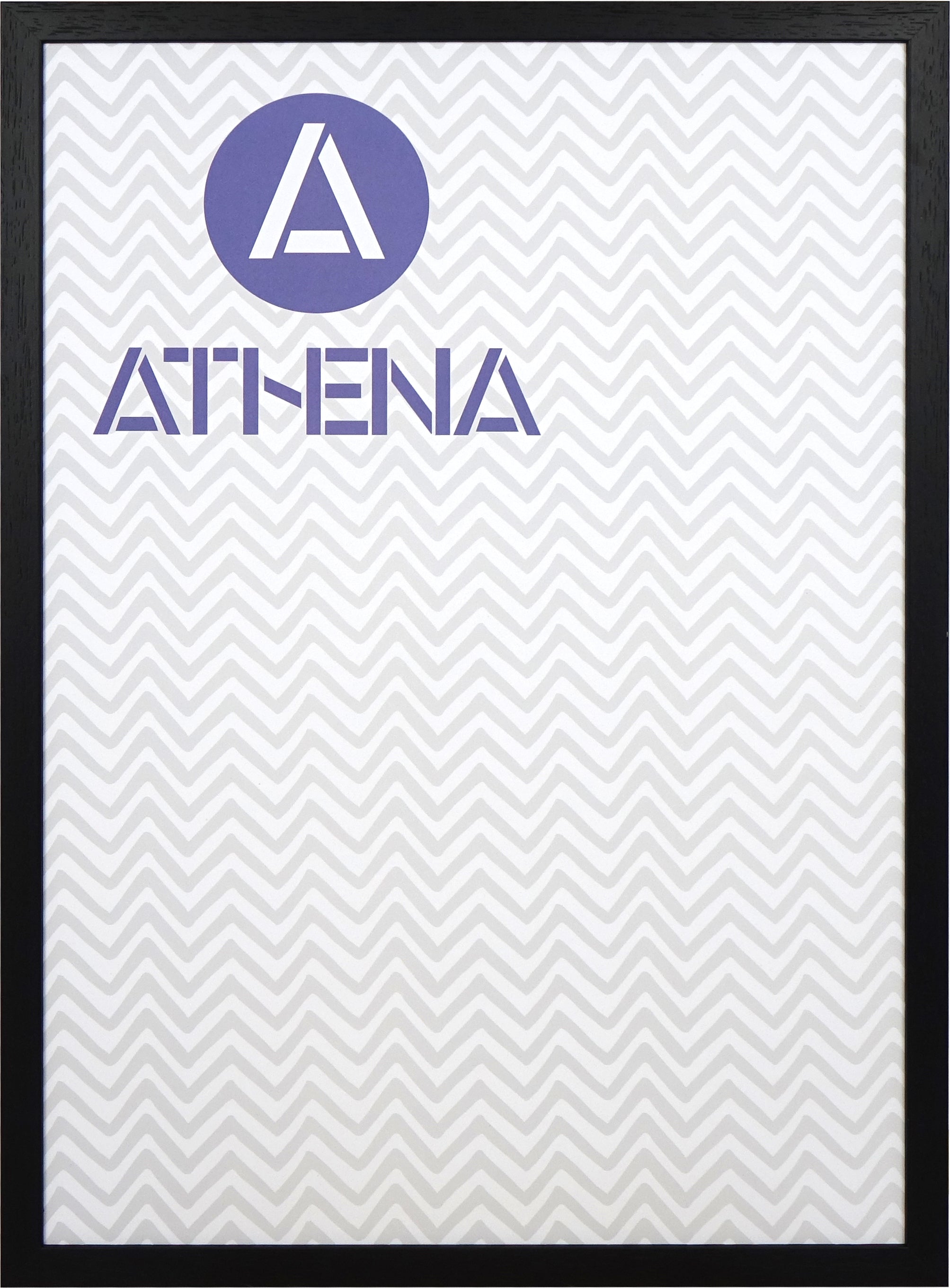 Athena Black Woodgrain Thin Block Premium Wood Picture Frame