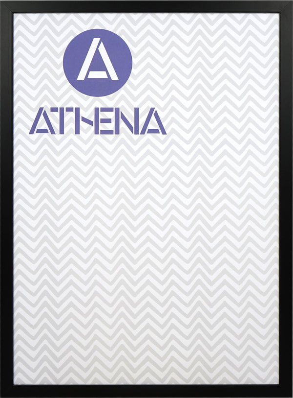 Athena Matt Black Thin Block Premium Wood Picture Frame