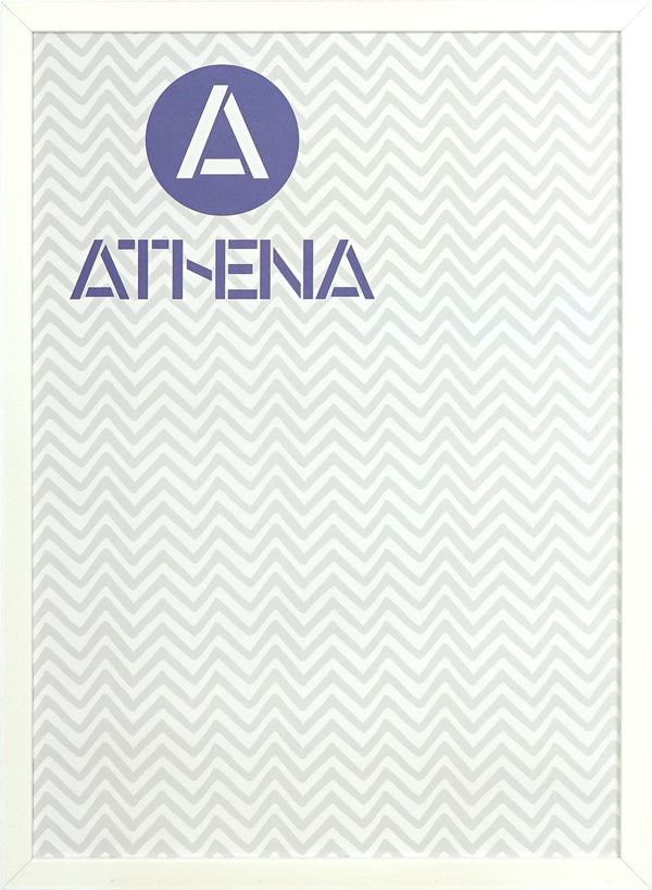 Athena Matt White Thin Block Premium Wood Picture Frame