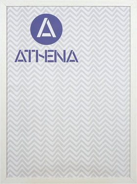 Athena White Woodgrain Block Thin Premium Wood Picture Frame