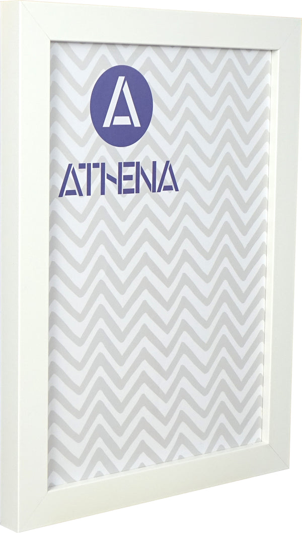 Athena Matt White Block Premium Wood Picture Frame