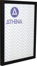 Athena Black Woodgrain Thin Block Premium Wood Picture Frame-21
