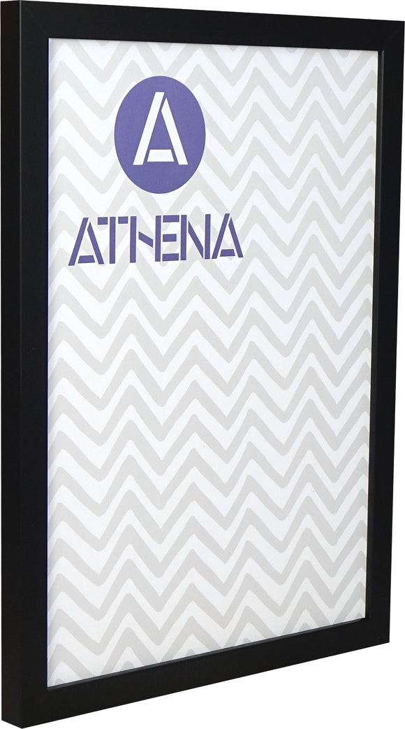 Athena Matt Black Thin Block Premium Wood Picture Frame