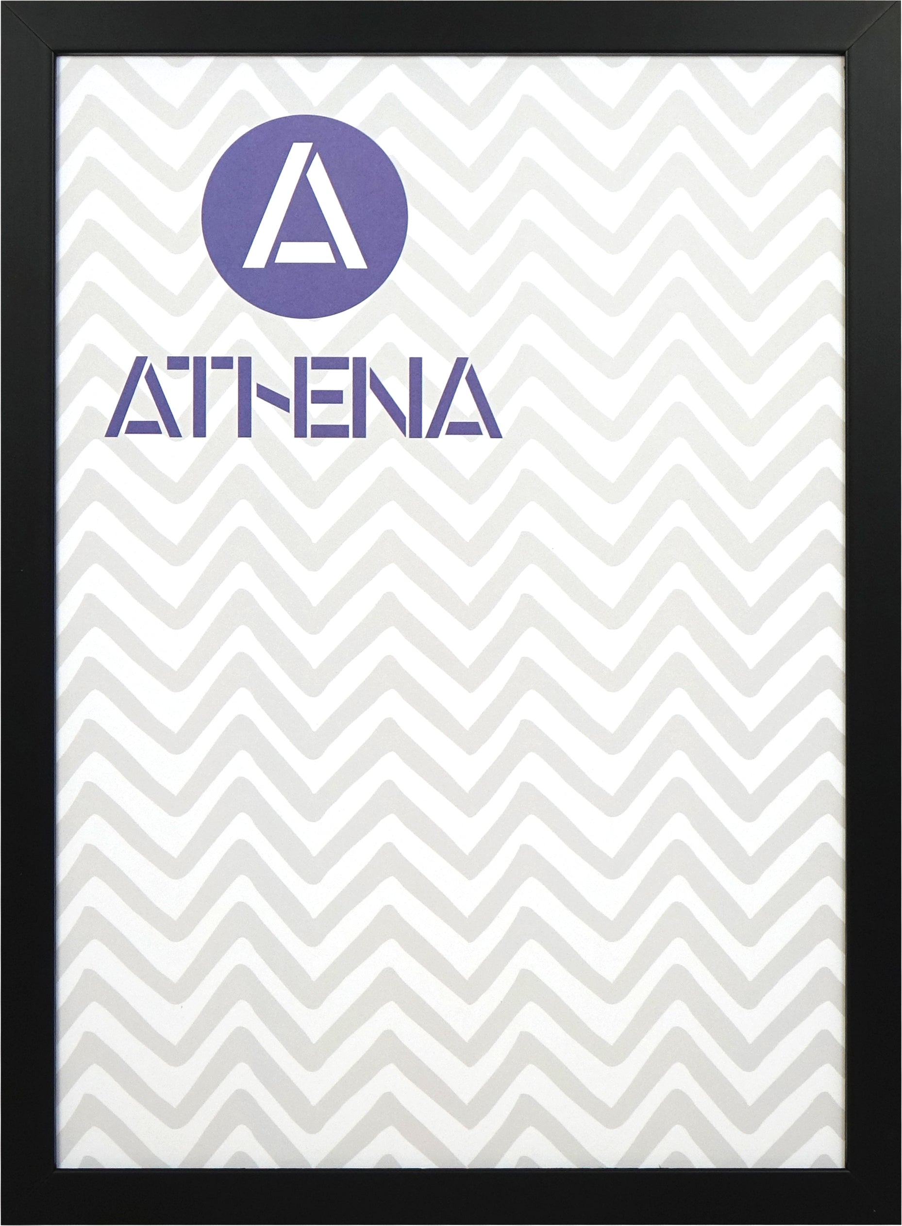 Athena Matt Black Thin Block Premium Wood Picture Frame