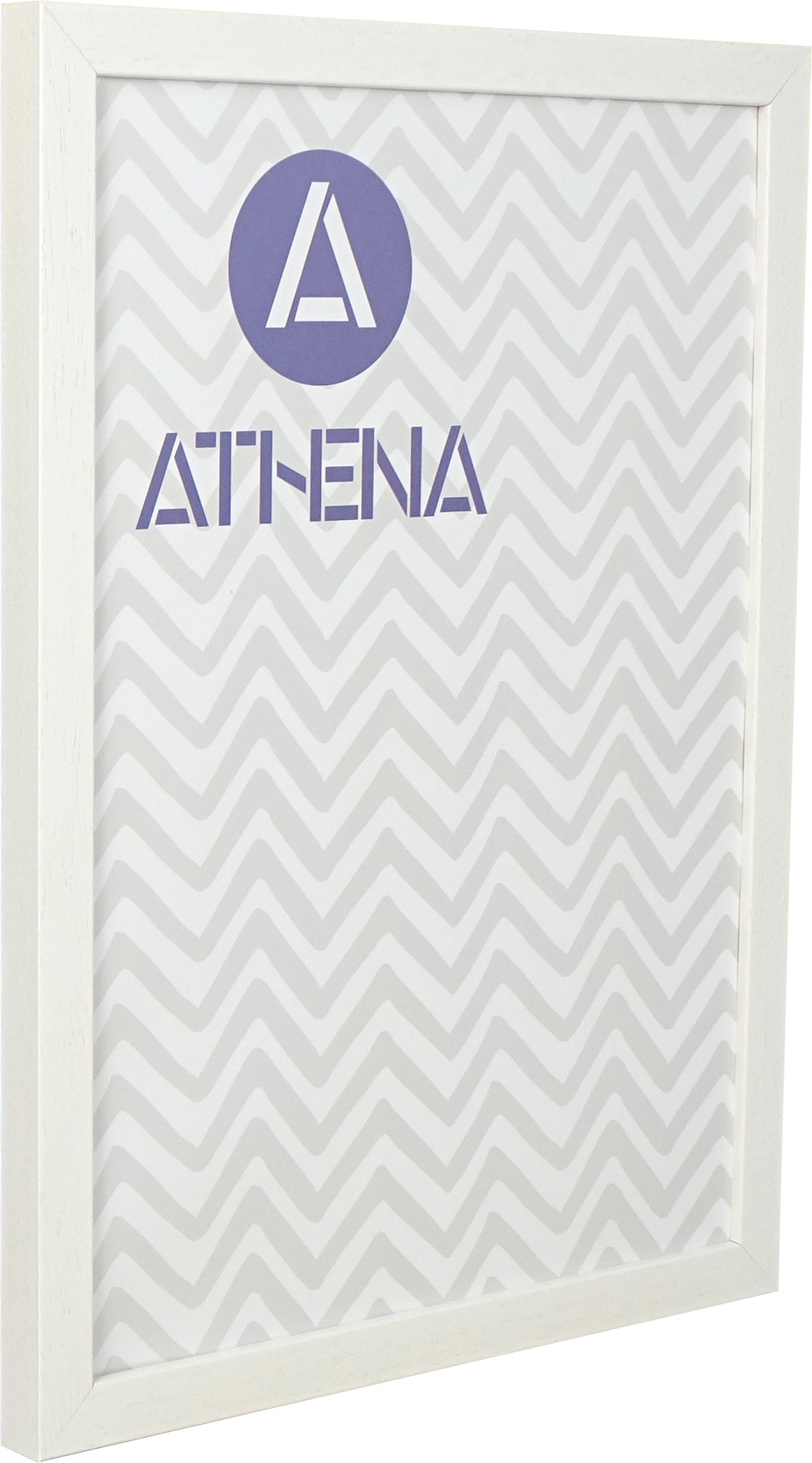 Athena White Woodgrain Block Thin Premium Wood Picture Frame