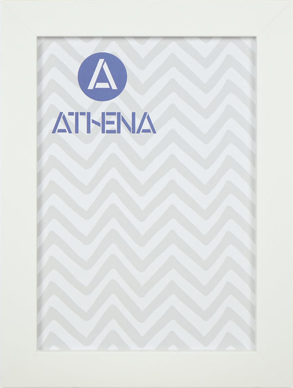 Athena Matt White Block Premium Wood Picture Frame