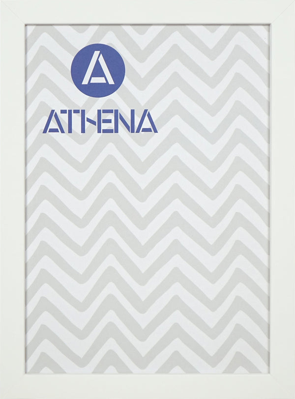 Athena Matt White Thin Block Premium Wood Picture Frame