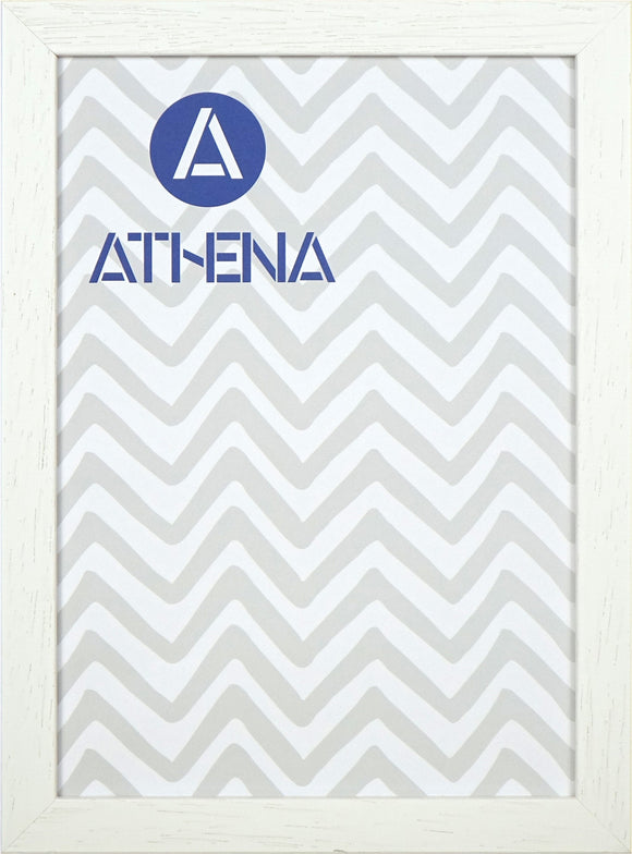 Athena White Woodgrain Block Thin Premium Wood Picture Frame