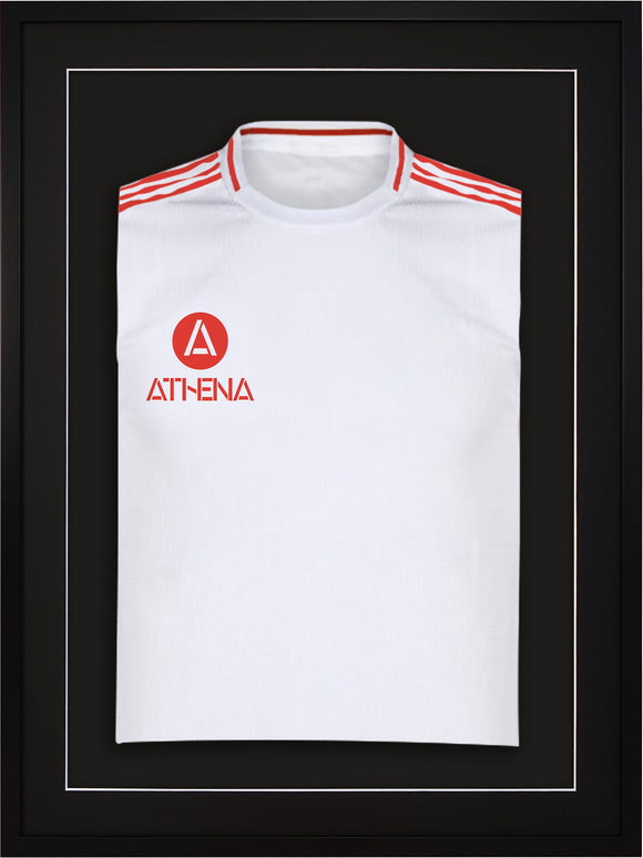 Athena Premium Wood DIY Sports Shirt Display 3D Mounted Black Frame